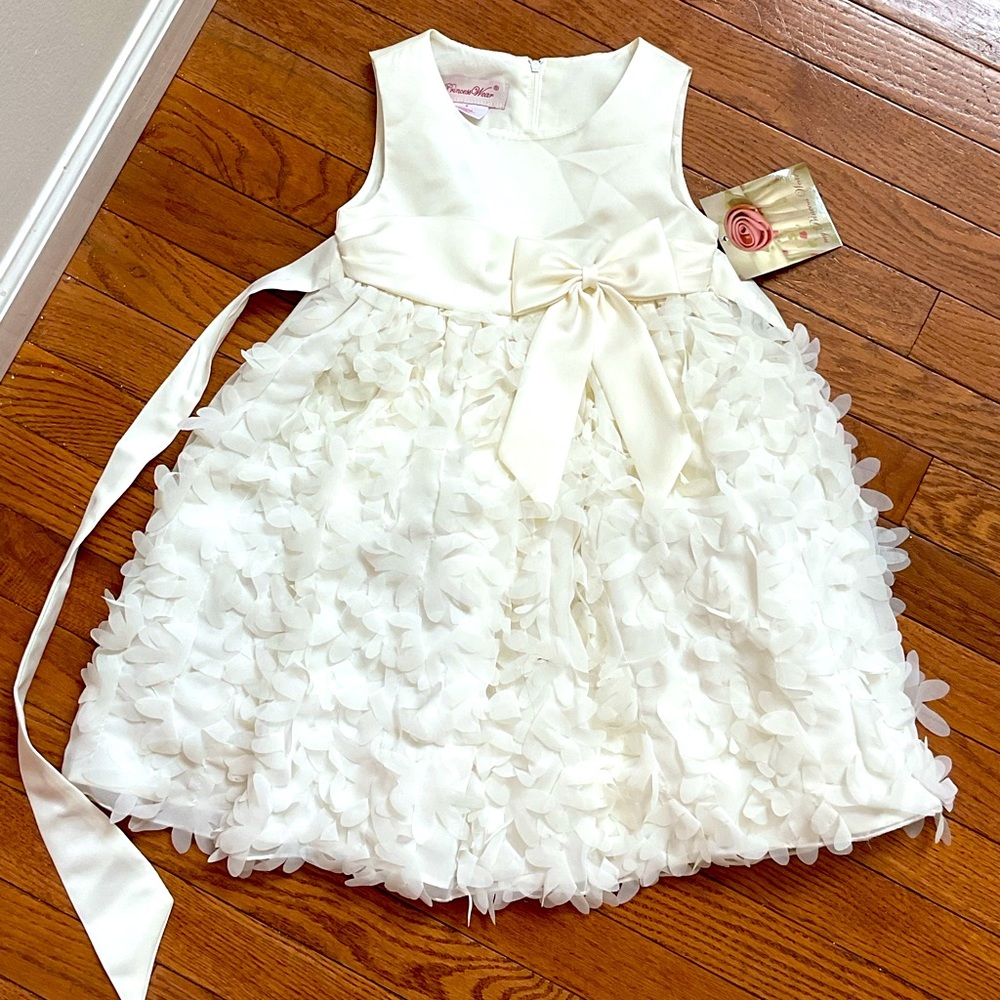 NWT ivory colored flower dress
